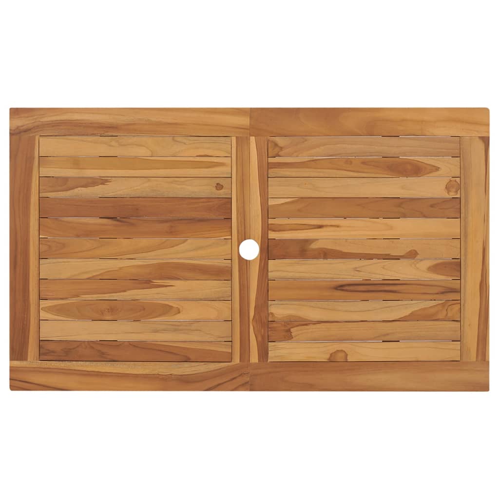 Mesa plegable de jardín madera maciza de teca 120x70x75 cm