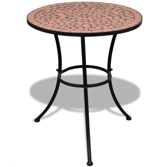 Mesa de bistro de mosaico terracota 60 cm