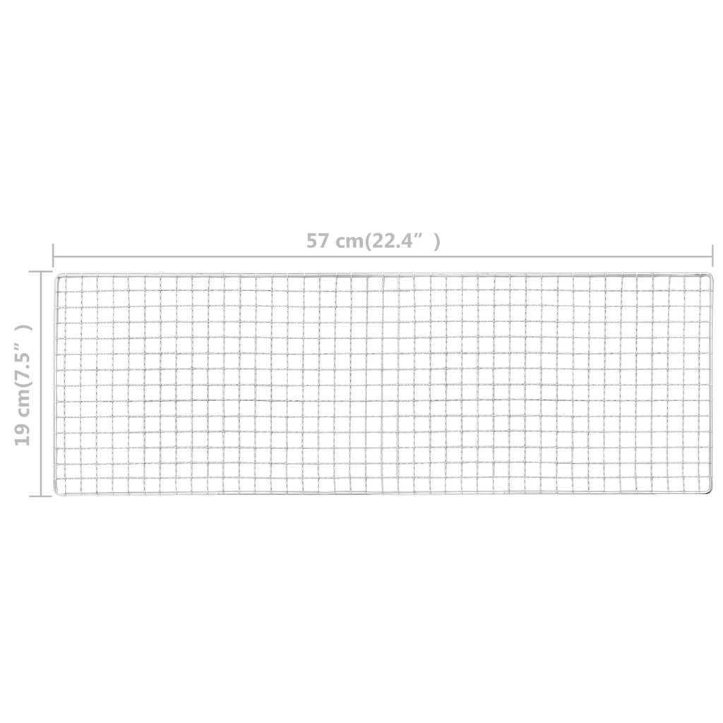 Barbacoa portátil para camping de acero 60x22,5x33 cm