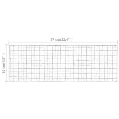 Barbacoa portátil para camping de acero 60x22,5x33 cm