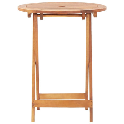 Mesa plegable de jardín de madera maciza de acacia 60x75 cm