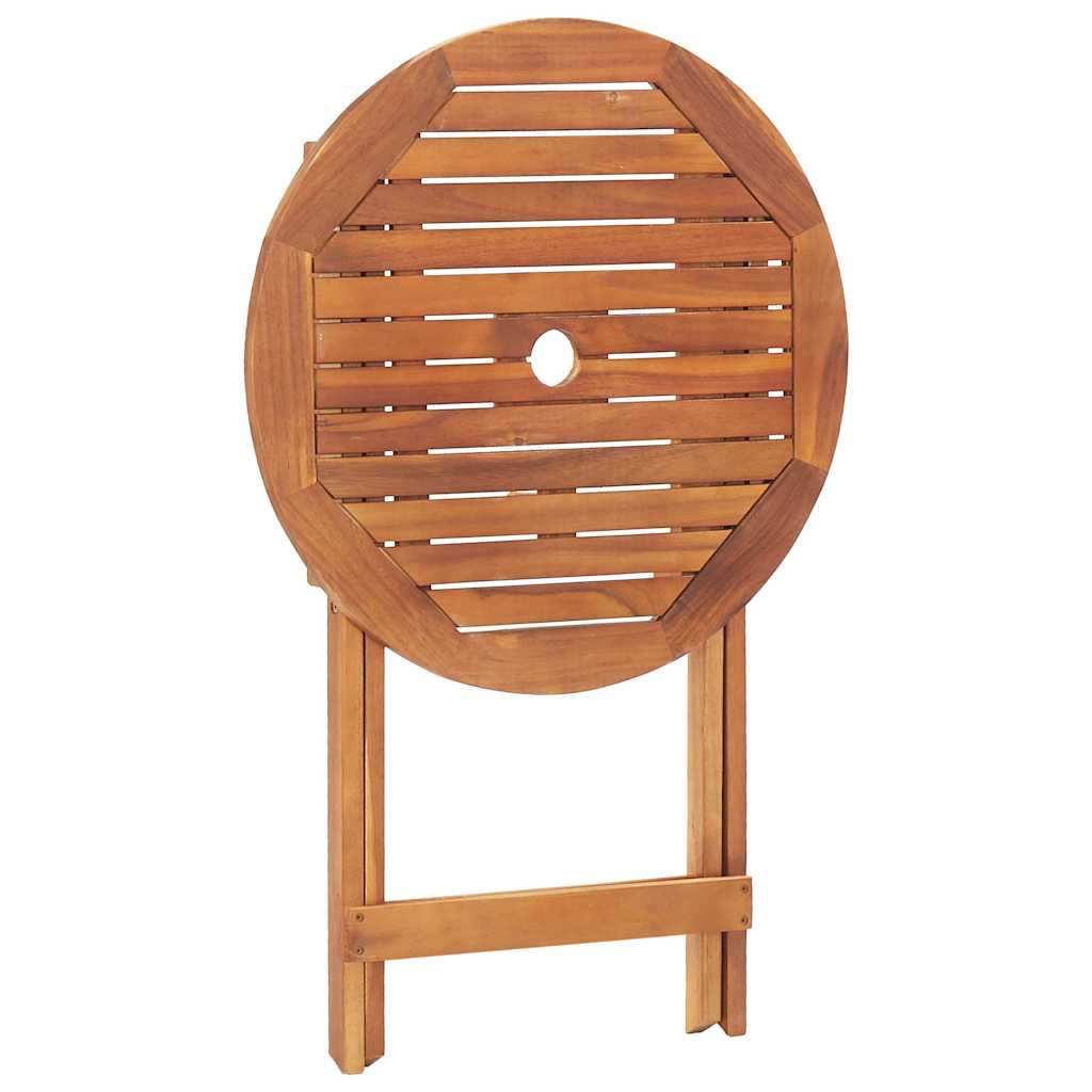 Mesa plegable de jardín de madera maciza de acacia 60x75 cm