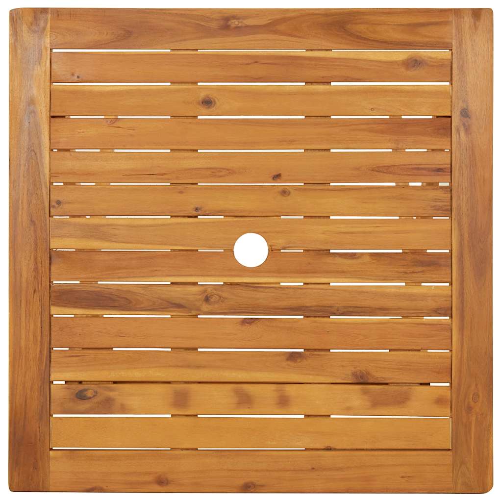 Mesa plegable de jardín de madera maciza de acacia 70x70x75 cm