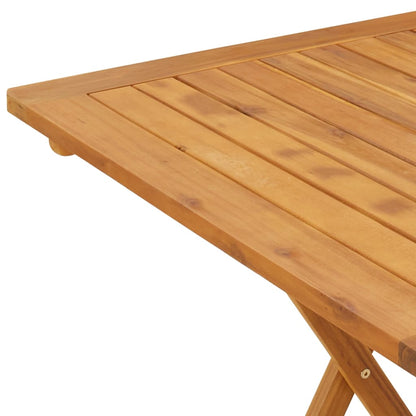 Mesa plegable de jardín de madera maciza de acacia 70x70x75 cm