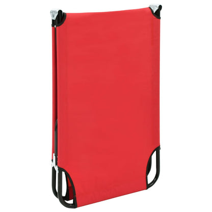 Tumbona plegable acero roja