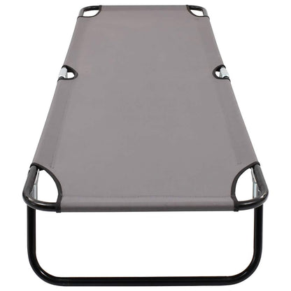 Tumbona plegable acero gris