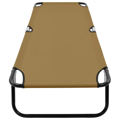 Tumbona plegable acero taupe