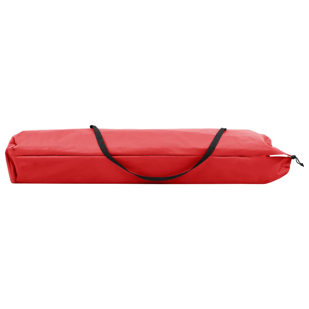 Tumbona doble plegable acero roja