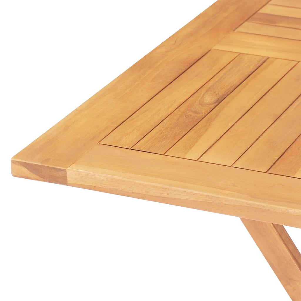 Mesa de jardín plegable madera de teca maciza 85x85x76 cm