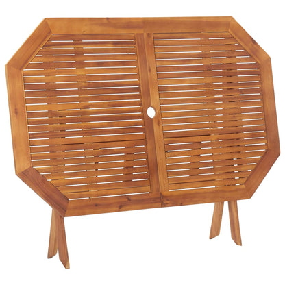 Mesa de jardín plegable madera maciza de acacia 135x85x75 cm