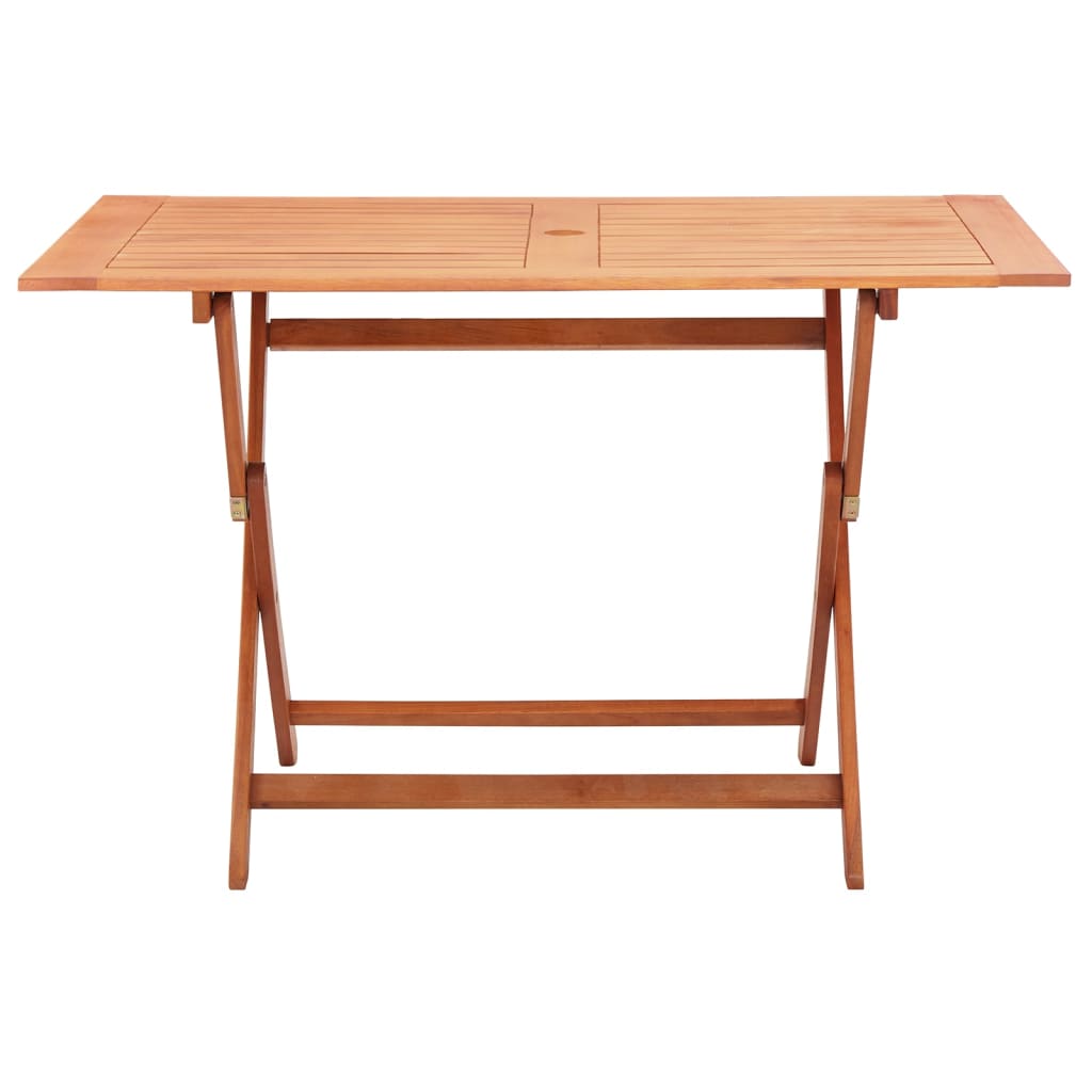 Mesa de jardín plegable madera maciza de eucalipto 120x70x75 cm