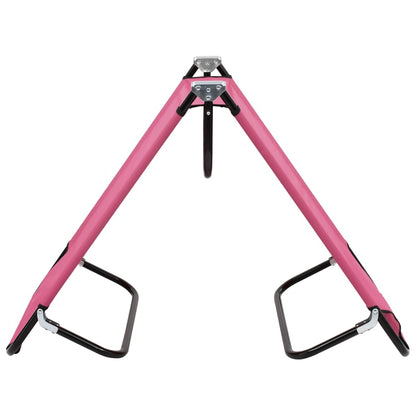 Tumbona plegable de acero rosa