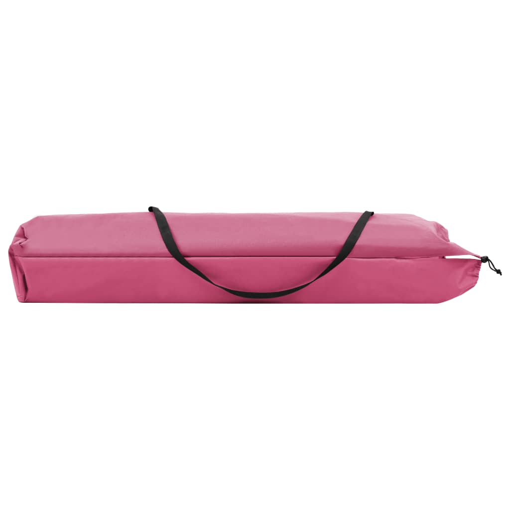 Tumbona doble plegable acero rosa