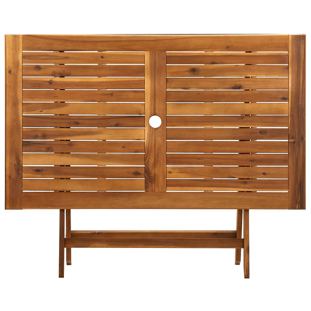 Mesa plegable de jardín madera maciza de acacia 120x70x75 cm