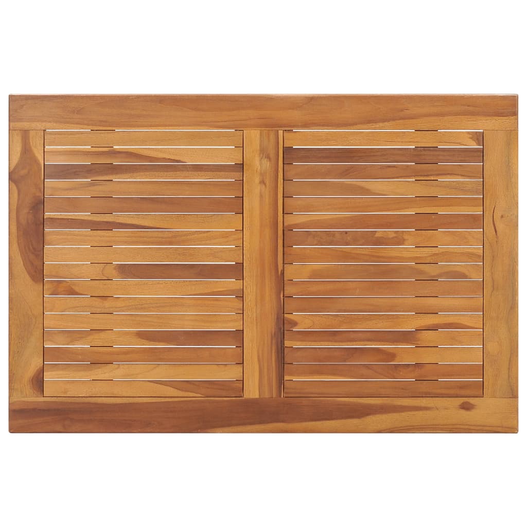 Mesa de comedor plegable para jardín madera de teca 90x60x75 cm