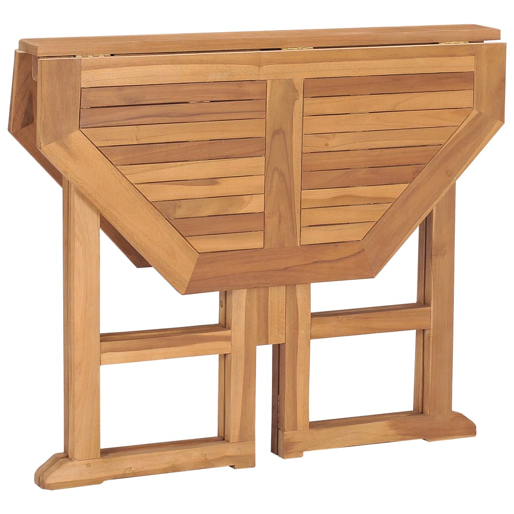 Mesa de comedor plegable para jardín madera de teca 90x90x75 cm