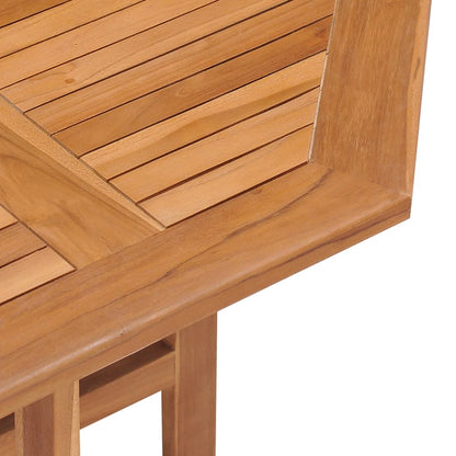 Mesa de comedor plegable para jardín madera de teca 90x90x75 cm