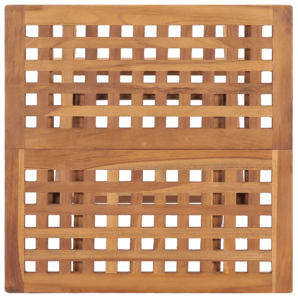 Mesa plegable de jardín madera maciza de teca 50x50x50 cm