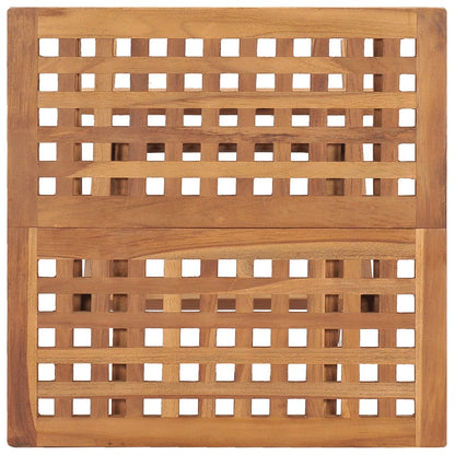 Mesa plegable de jardín madera maciza de teca 50x50x50 cm