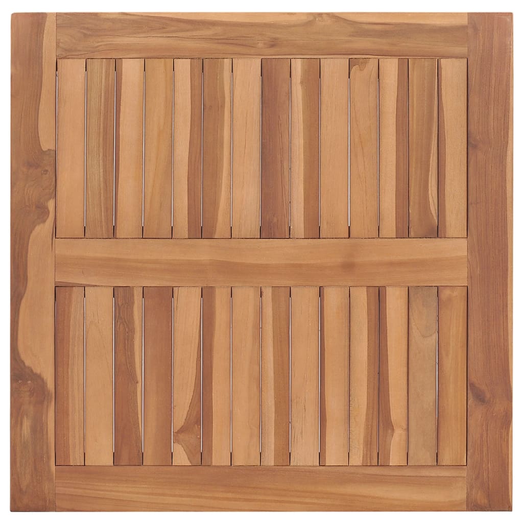 Mesa de jardín de madera maciza de teca 85x85x75 cm