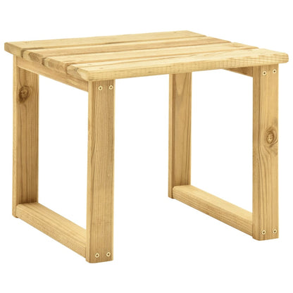 Tumbona con mesa madera de madera de pino impregnada verde