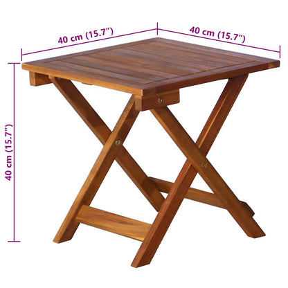 Tumbona de jardín con mesa y cojín madera maciza de acacia