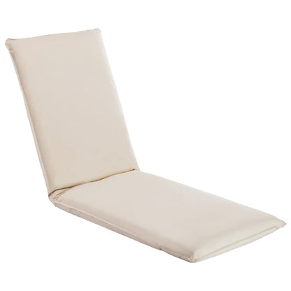 Tumbona plegable de tela Oxford blanco crema