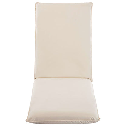 Tumbona plegable de tela Oxford blanco crema