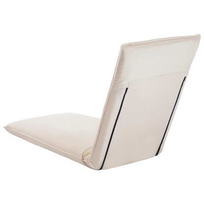 Tumbona plegable de tela Oxford blanco crema