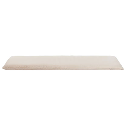 Tumbona plegable de tela Oxford blanco crema