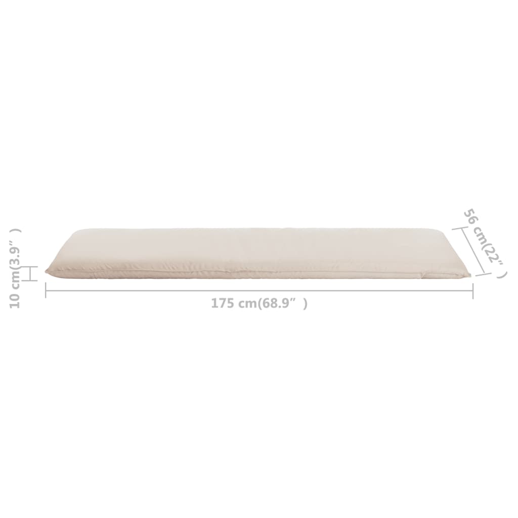 Tumbona plegable de tela Oxford blanco crema