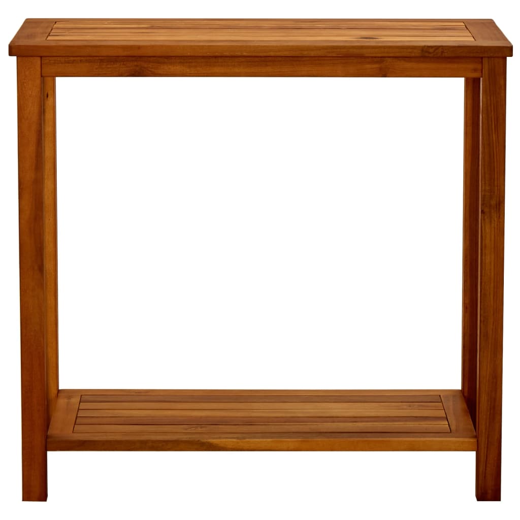 Mesa consola de jardín madera maciza de acacia 80x35x75 cm