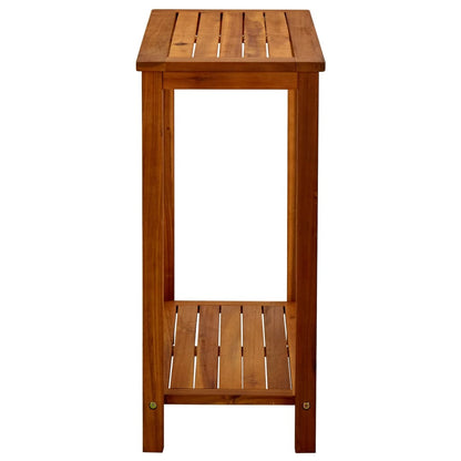 Mesa consola de jardín madera maciza de acacia 80x35x75 cm