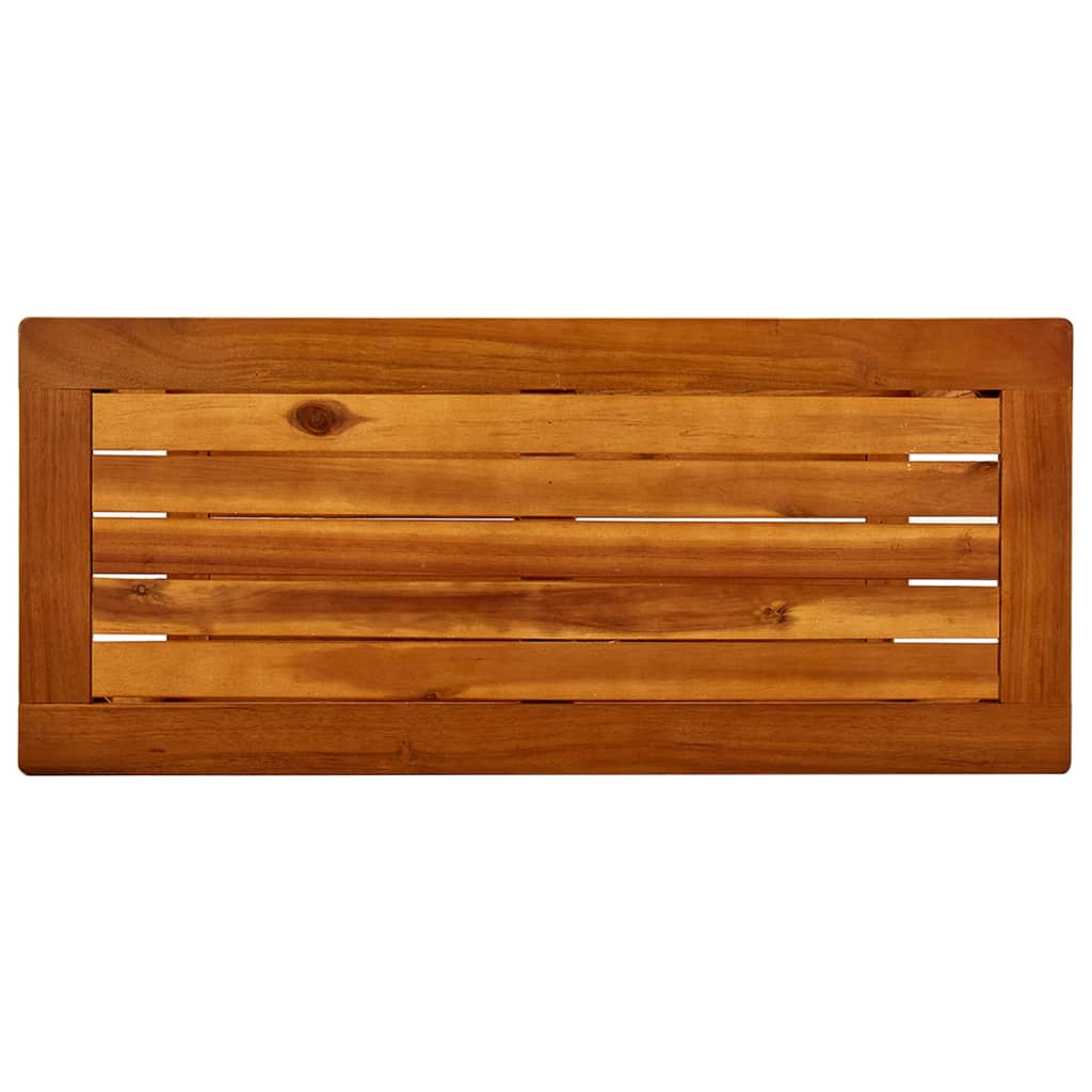 Mesa consola de jardín madera maciza de acacia 80x35x75 cm