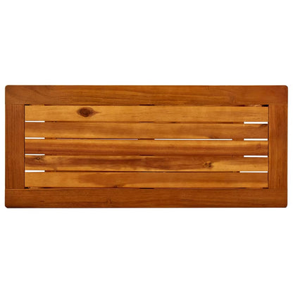 Mesa consola de jardín madera maciza de acacia 80x35x75 cm