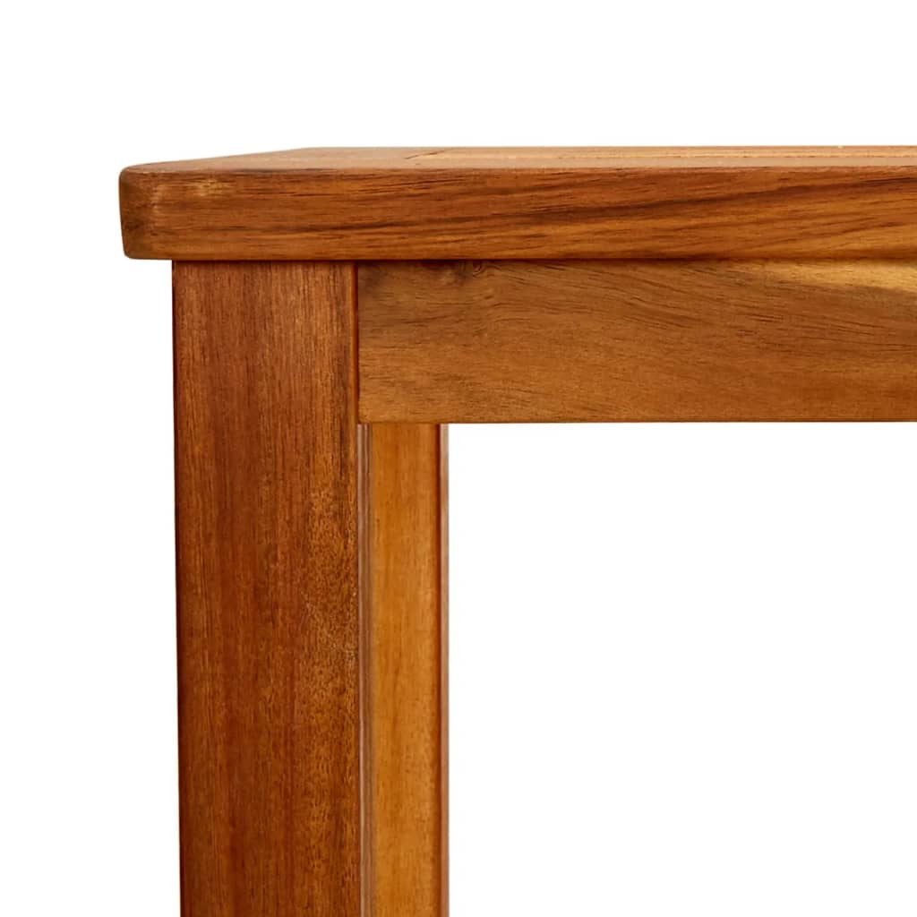 Mesa consola de jardín madera maciza de acacia 80x35x75 cm