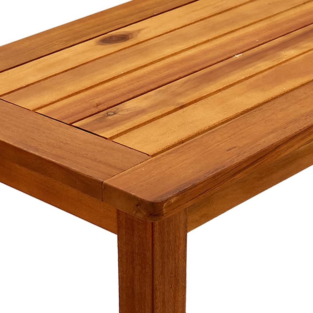 Mesa consola de jardín madera maciza de acacia 80x35x75 cm