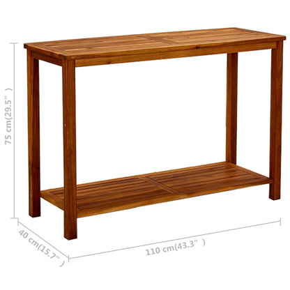 Mesa consola de jardín madera maciza de acacia 110x40x75 cm