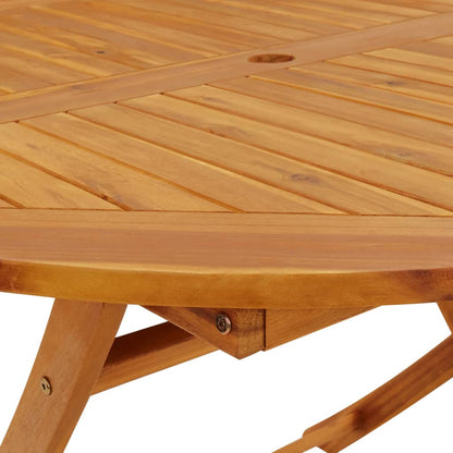 Mesa plegable de jardín de madera maciza de acacia 110 cm