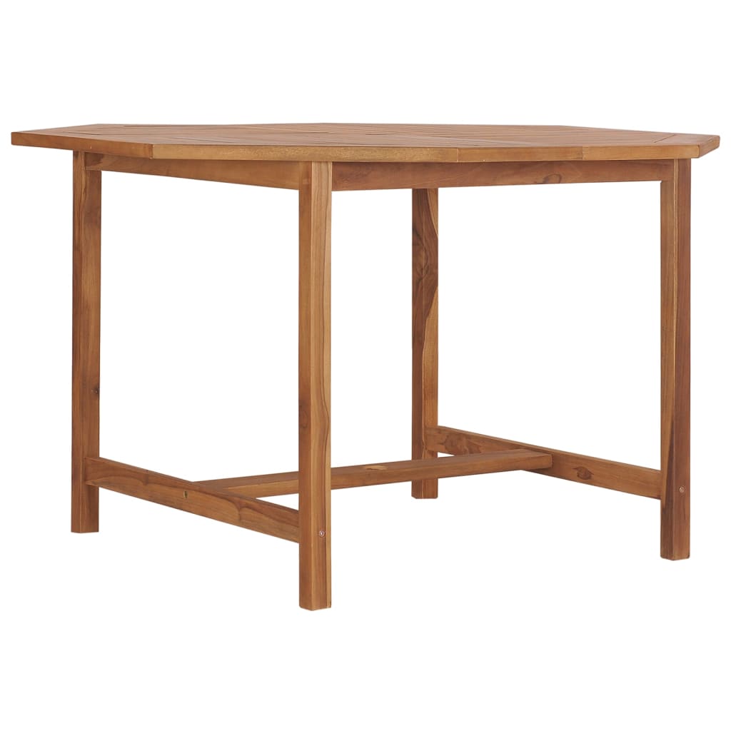 Mesa de comedor de jardín madera maciza de teca 110x110x75 cm