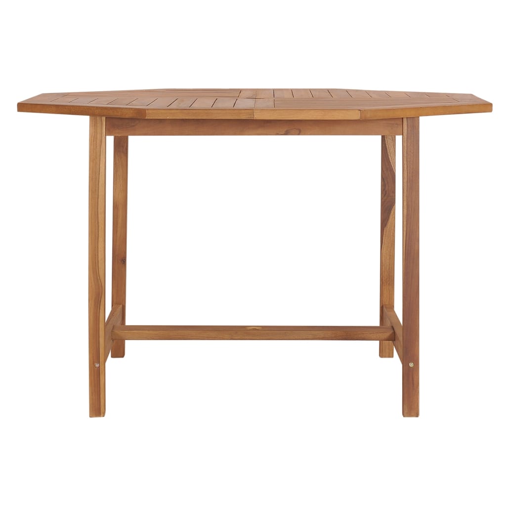 Mesa de comedor de jardín madera maciza de teca 110x110x75 cm