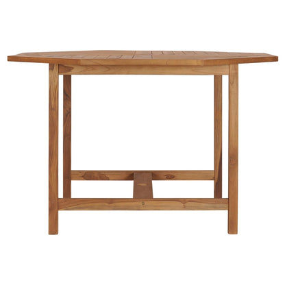 Mesa de comedor de jardín madera maciza de teca 110x110x75 cm