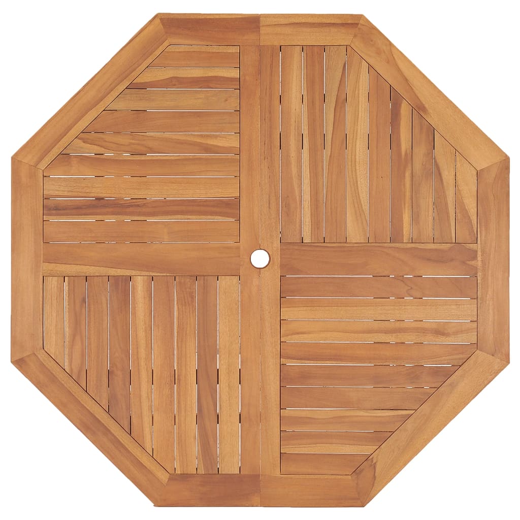 Mesa de comedor de jardín madera maciza de teca 110x110x75 cm