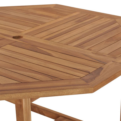 Mesa de comedor de jardín madera maciza de teca 110x110x75 cm