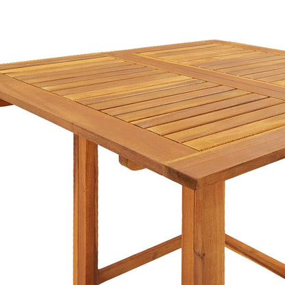 Mesa alta de terraza madera maciza de acacia 75x75x110 cm