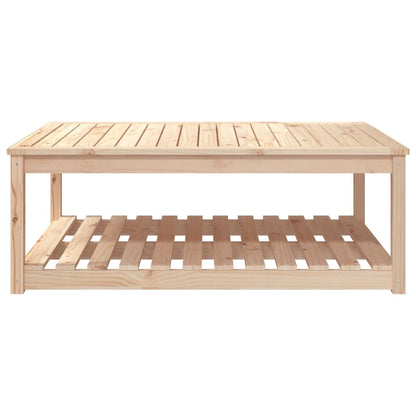 Mesa de jardín madera maciza pino 121x82,5x45 cm