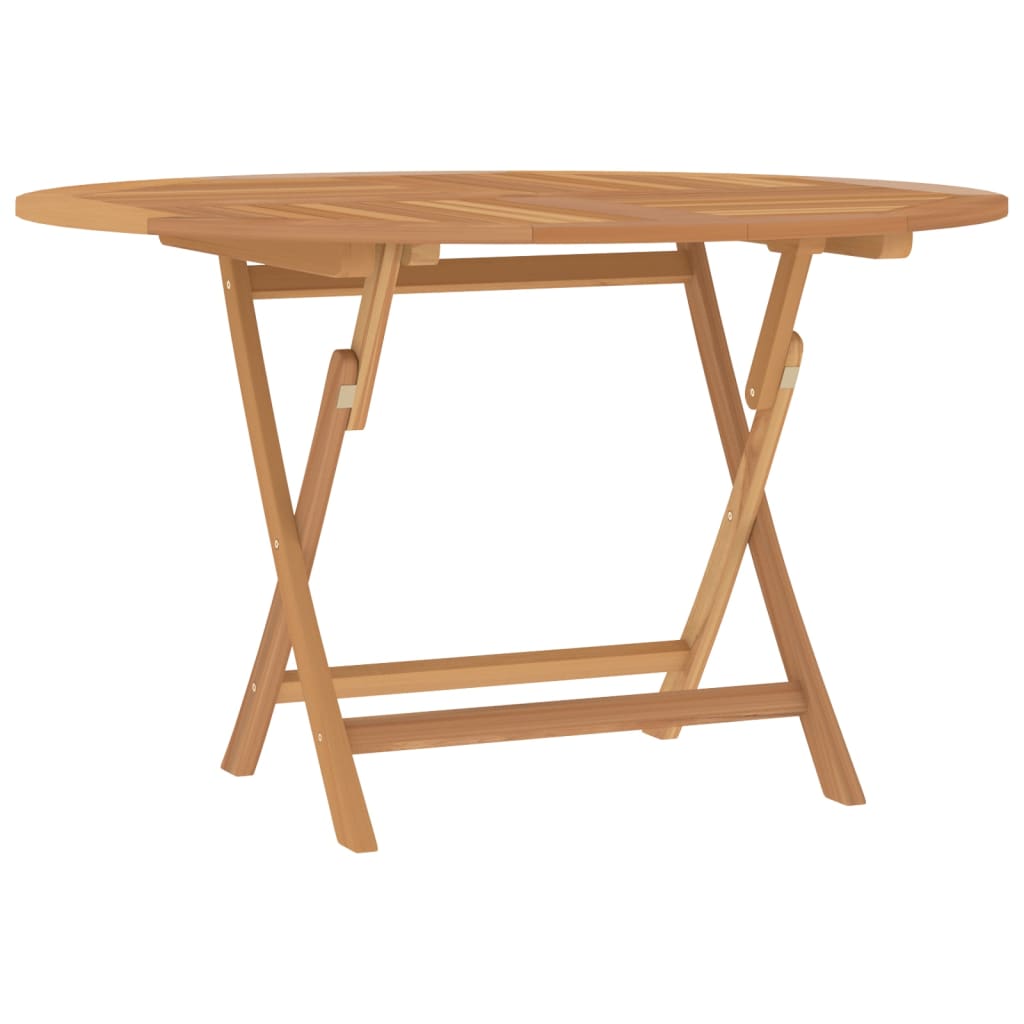 Mesa de jardín plegable madera maciza de teca Ø 110x75 cm