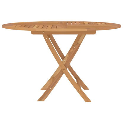 Mesa de jardín plegable madera maciza de teca Ø 110x75 cm