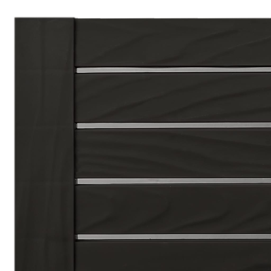 Tumbona de polipropileno negro 155x58x83 cm