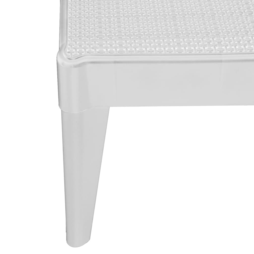 Tumbona de PP blanco 186x60x29 cm